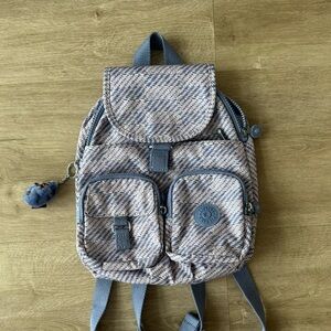 Kipling Firefly Backpack Eternal Tweed Blue Pink